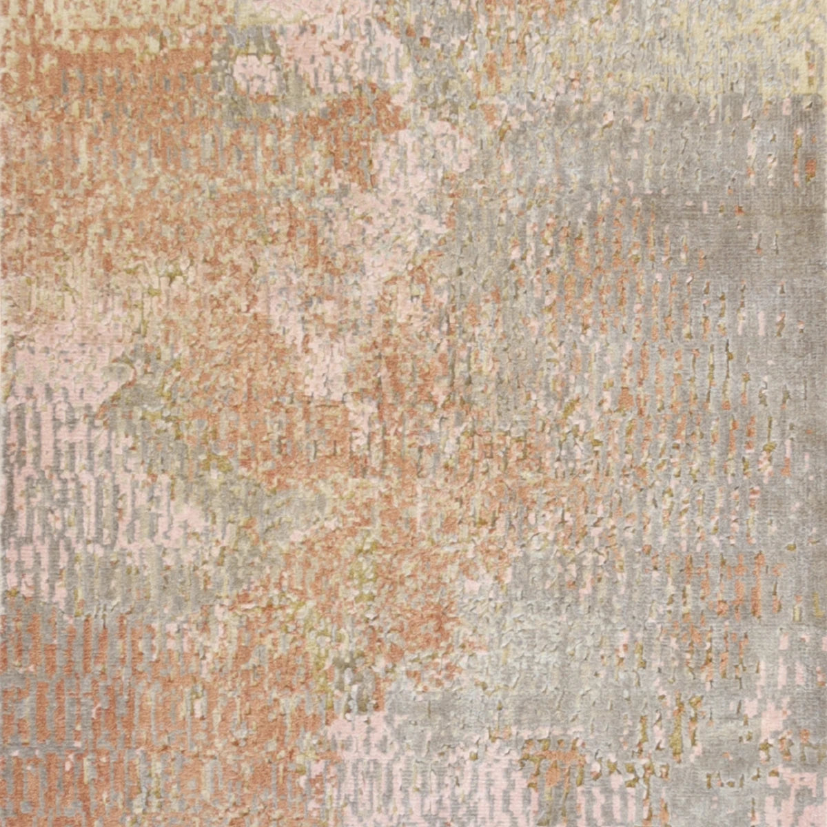 3'0" x 5'2" PINK AND GRAY MODERN MODERN INDIAN RUG