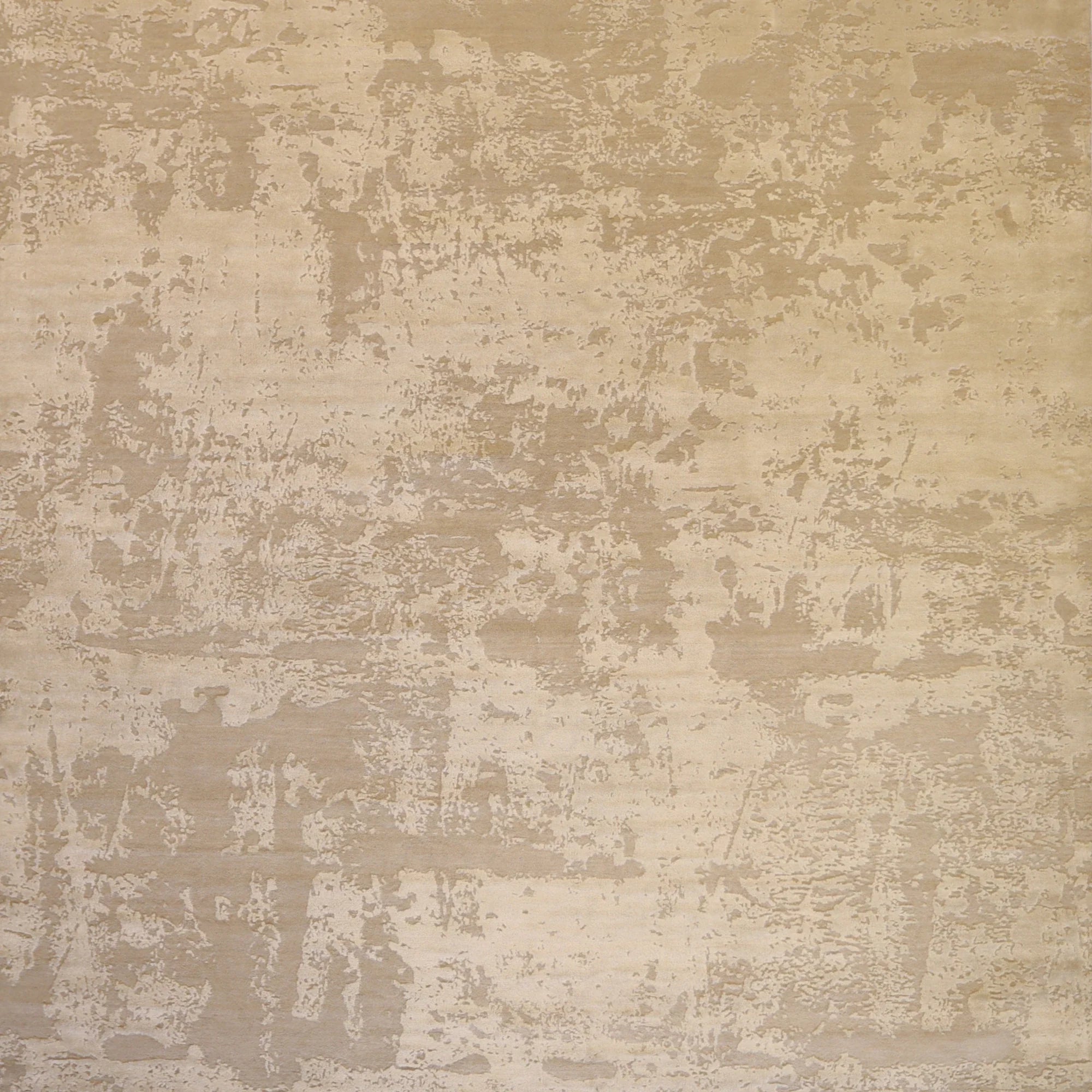 12'2" x 14'10" BEIGE AND IVORY MODERN MODERN INDIAN RUG