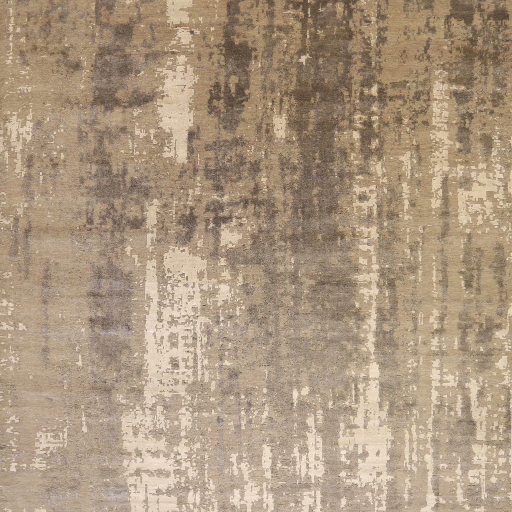9'0" x 12'0" GRAY AND IVORY MODERN MODERN INDIAN RUG