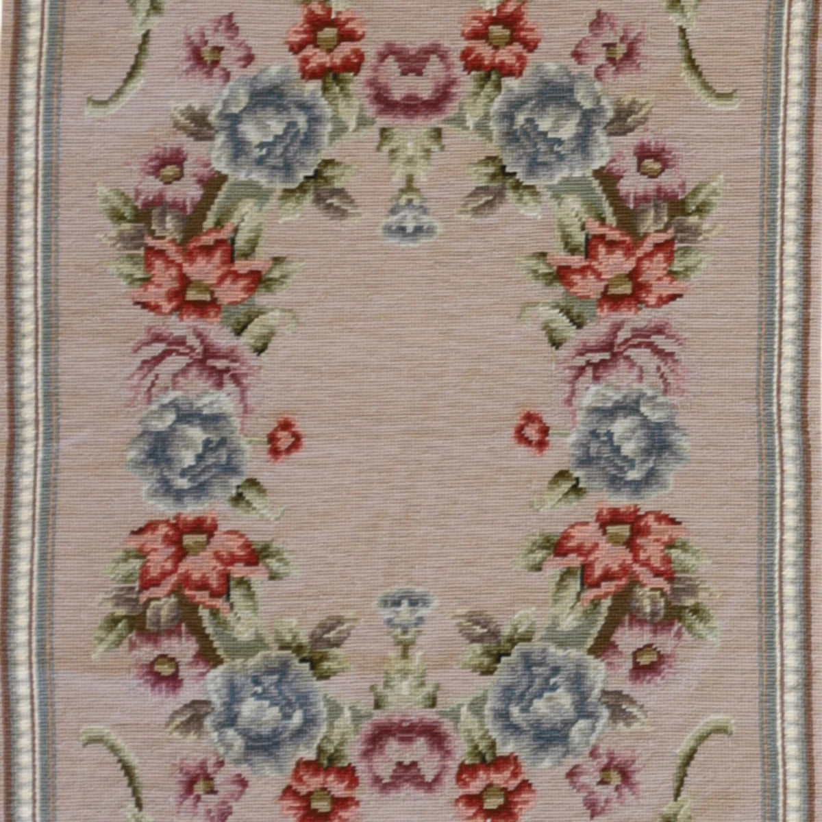 2'0" x 3'0" GRAY AND GRAY EUROPEAN NEEDLEPOINT CHINESE RUG