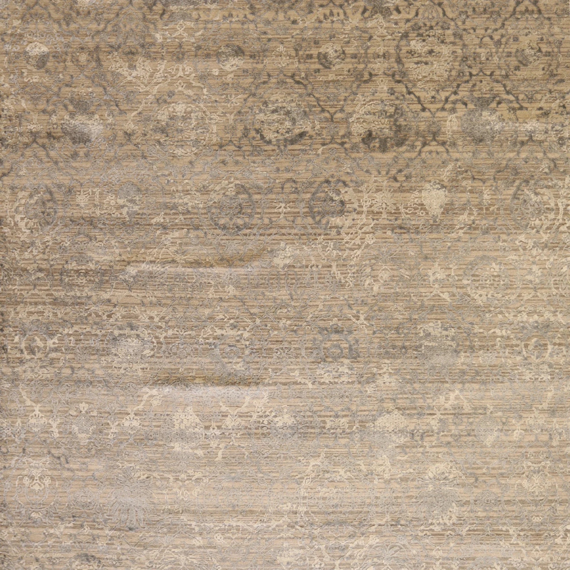 9'0" x 12'0" GRAY AND BLUE MODERN MODERN INDIAN RUG