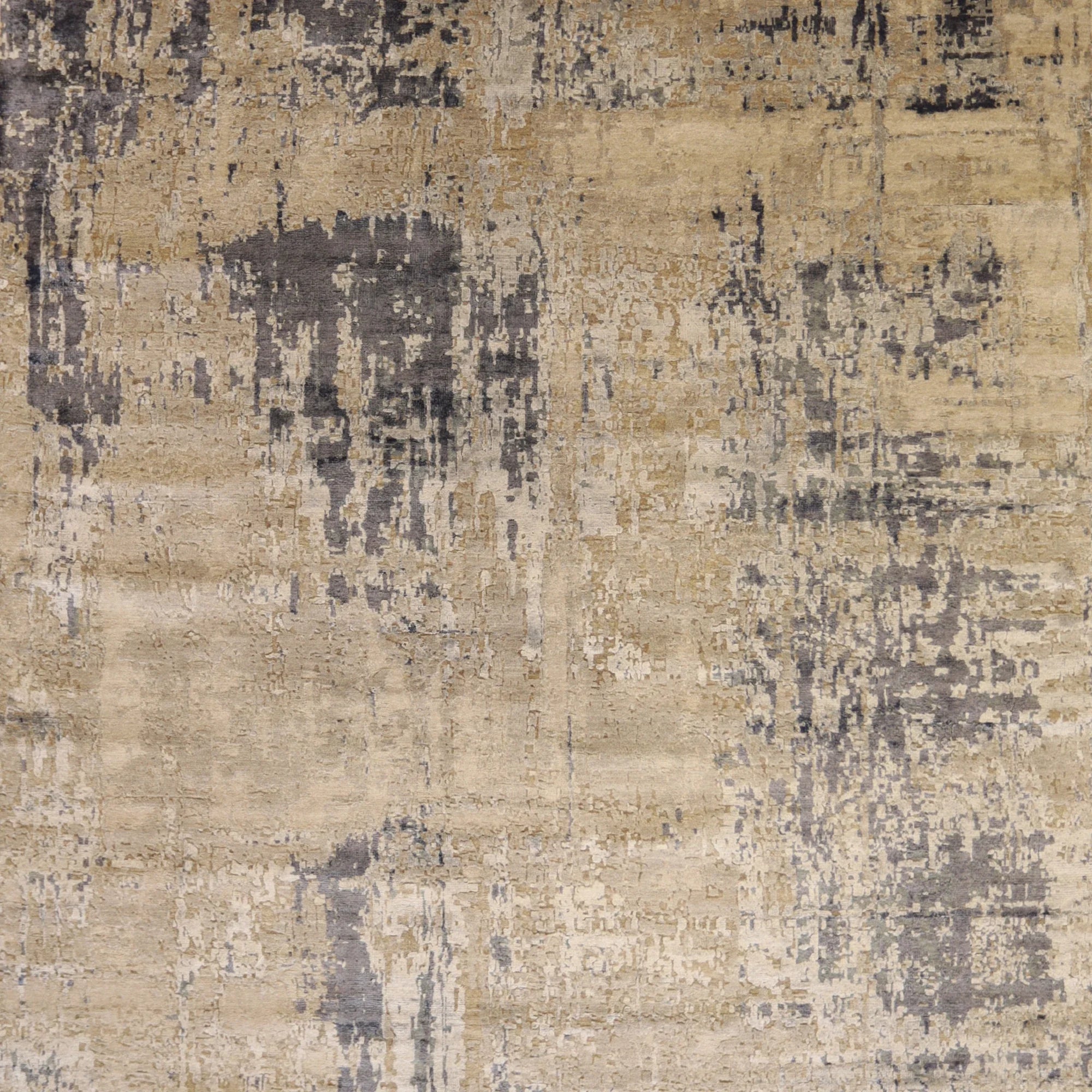9'0" x 12'0" GRAY AND BLUE MODERN MODERN INDIAN RUG