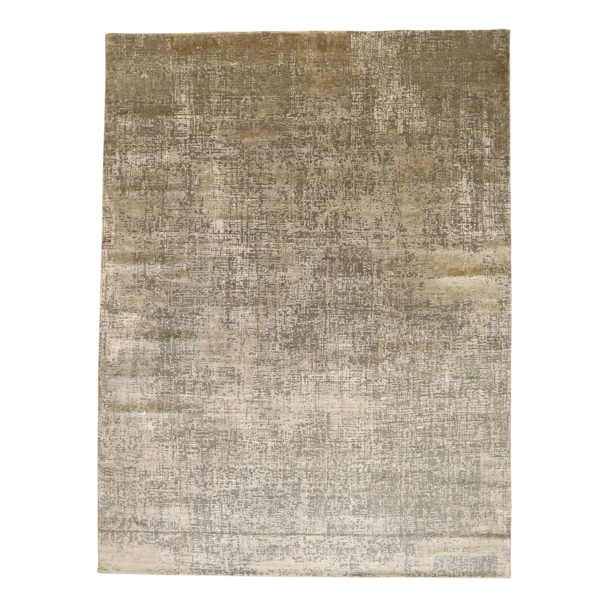 9'0" x 11'11" GRAY AND TAUPE MODERN MODERN INDIAN RUG