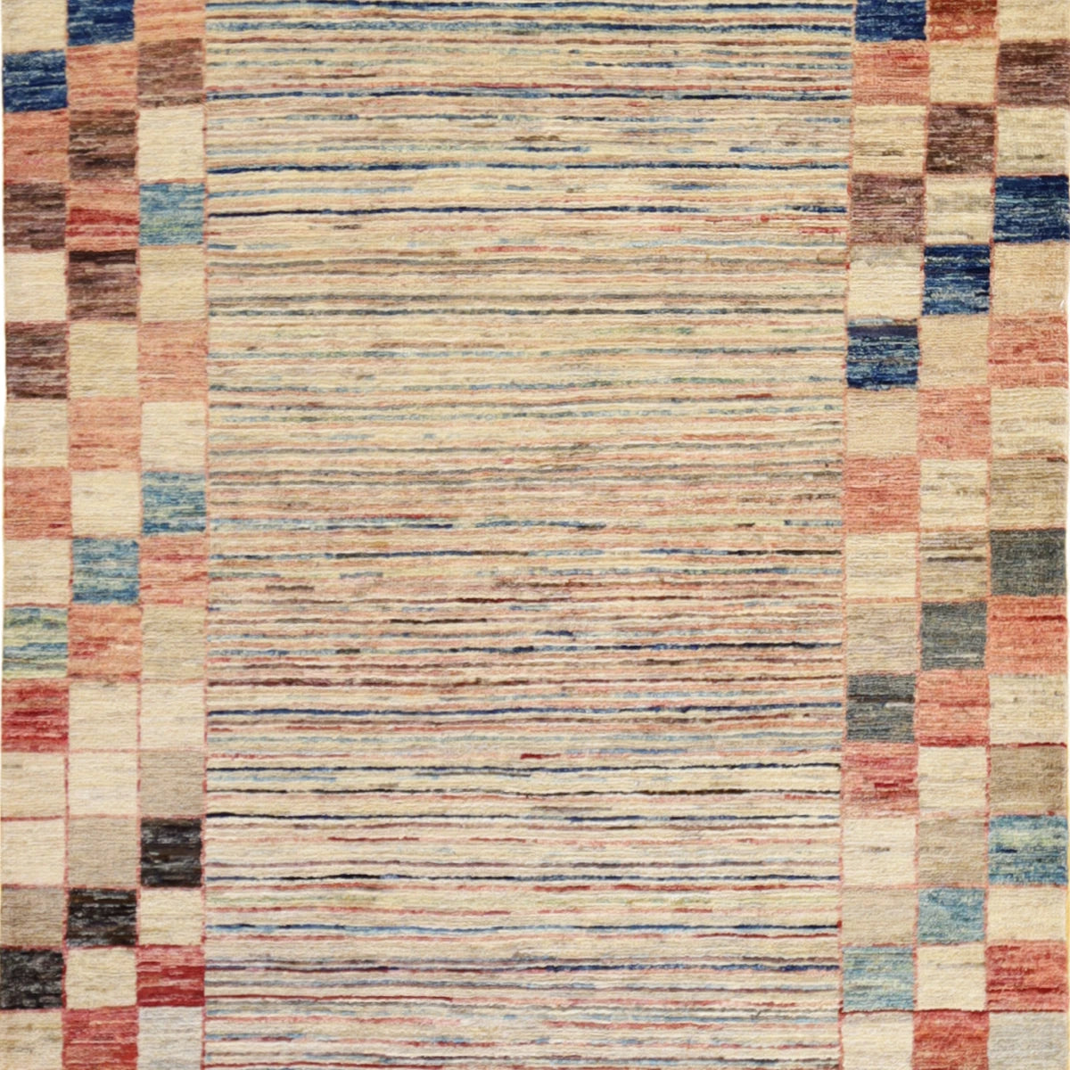 3'1" x 4'11" BEIGE AND MULTICOLOR MODERN MODERN PAKISTANI RUG