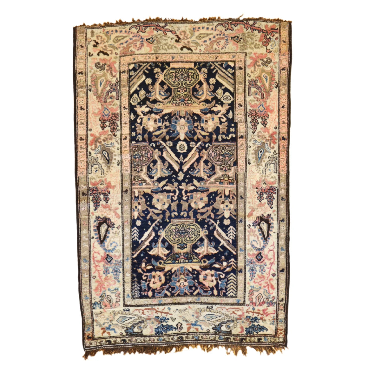 4'1" x 6'4" NAVY AND IVORY NORTHWEST ANTIQUE PERSIAN RUG