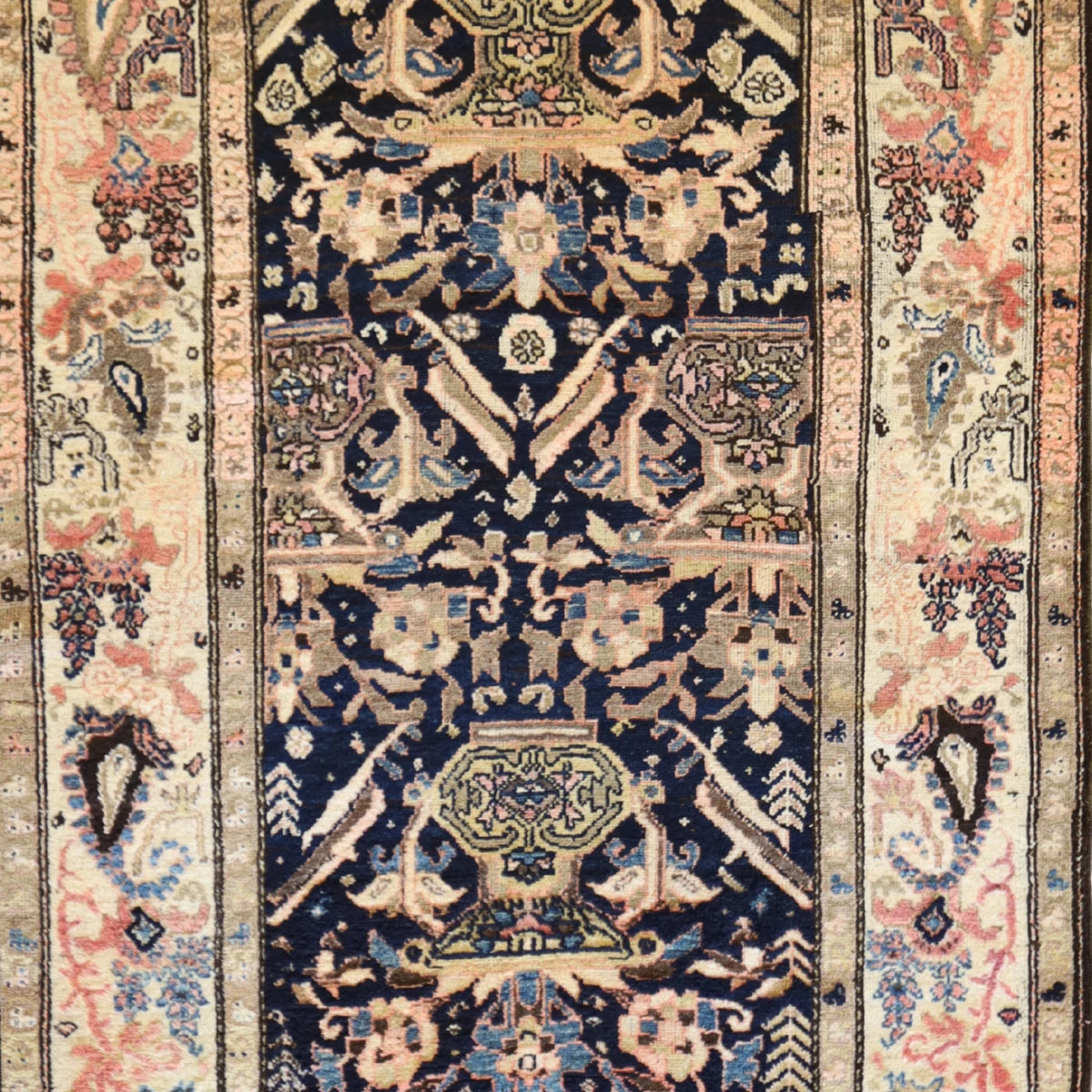 4'1" x 6'4" NAVY AND IVORY NORTHWEST ANTIQUE PERSIAN RUG