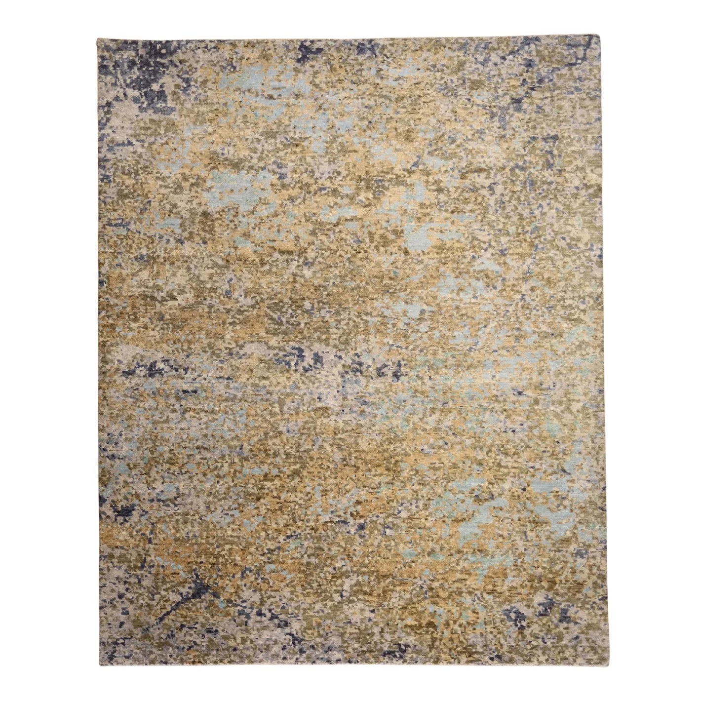 8'3" x 10'2" MULTICOLOR AND MULTICOLOR MODERN INDIAN MODERN RUG