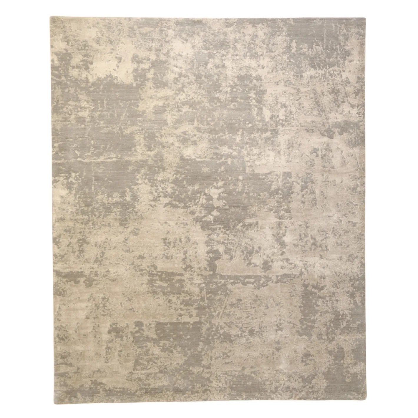 8'1" x 9'11" BLUE AND GRAY MODERN INDIAN MODERN RUG