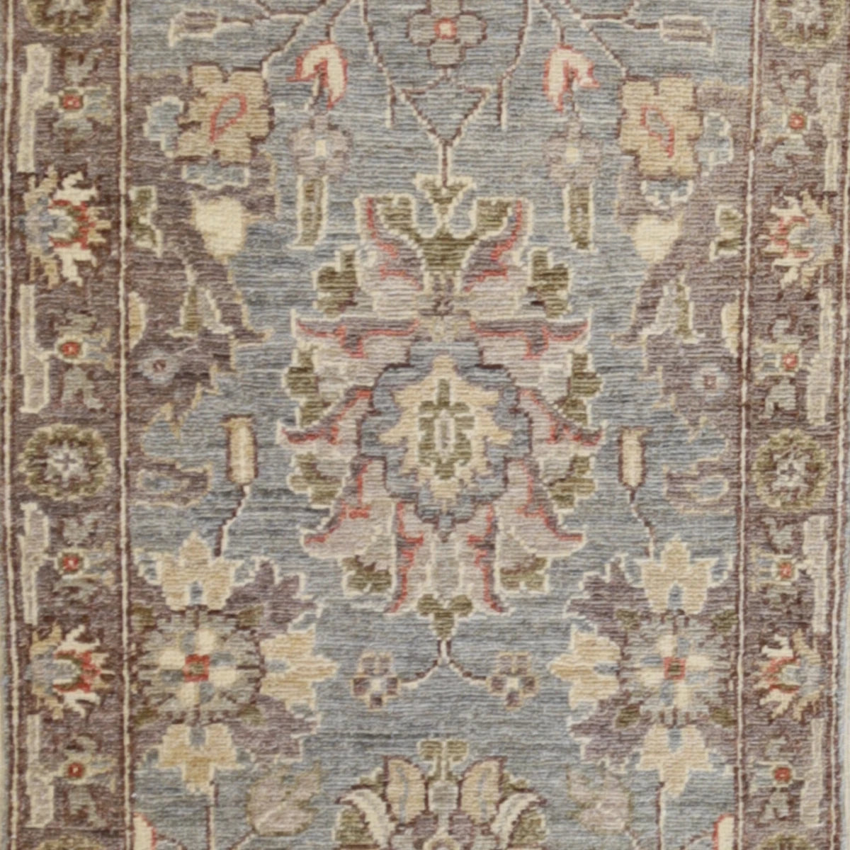 2'0" x 3'2" GRAY AND TAUPE PESHAWAR GEOMETRIC PAKISTANI RUG