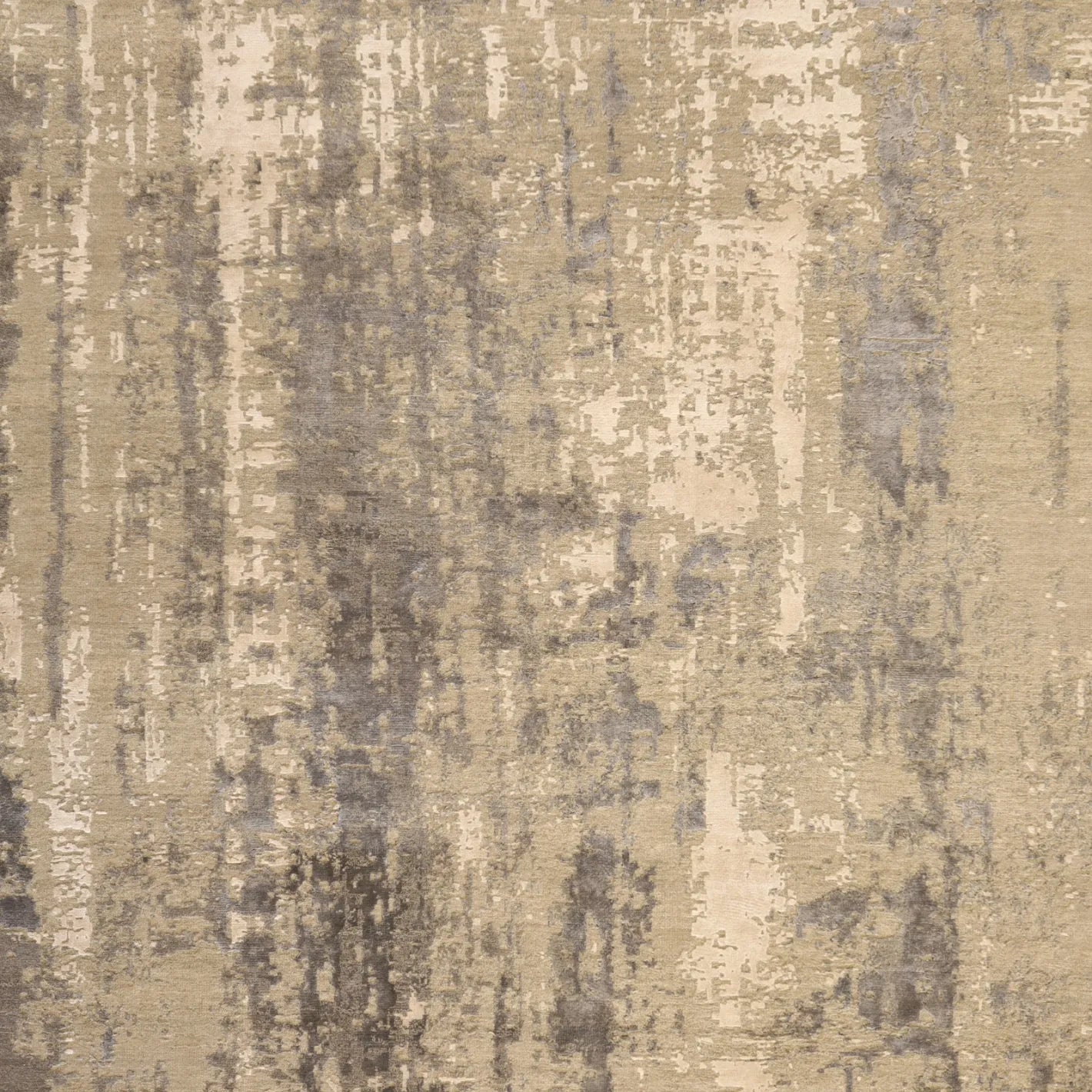 8'0" x 9'10" TAUPE AND GRAY MODERN INDIAN  RUG