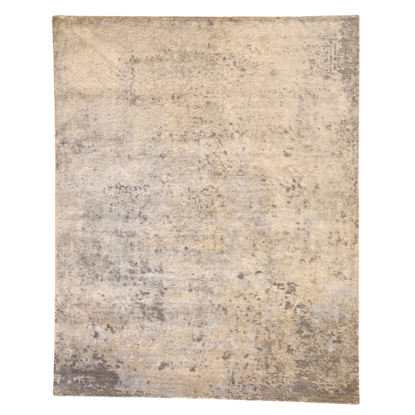 8'0" x 10'0" GRAY AND GRAY MODERN INDIAN  RUG