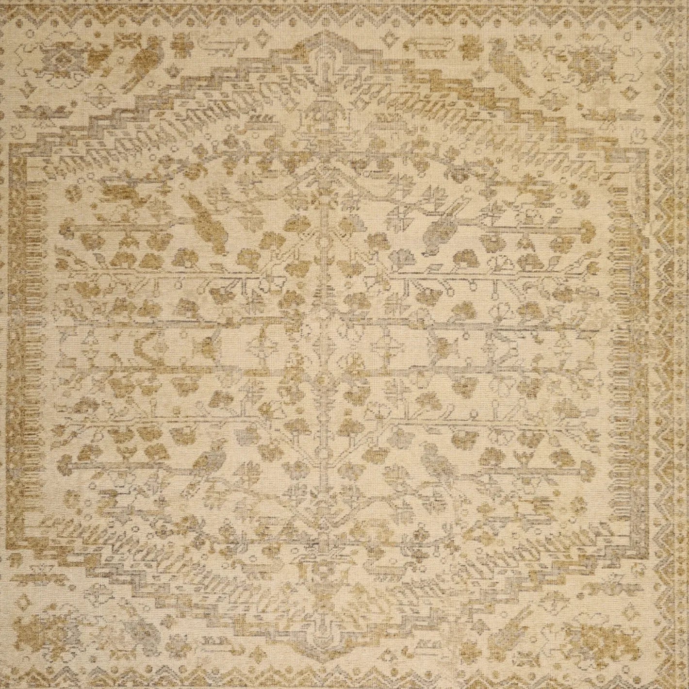 8'0" x 10'0" BEIGE AND BEIGE MODERN INDIAN MODERN RUG