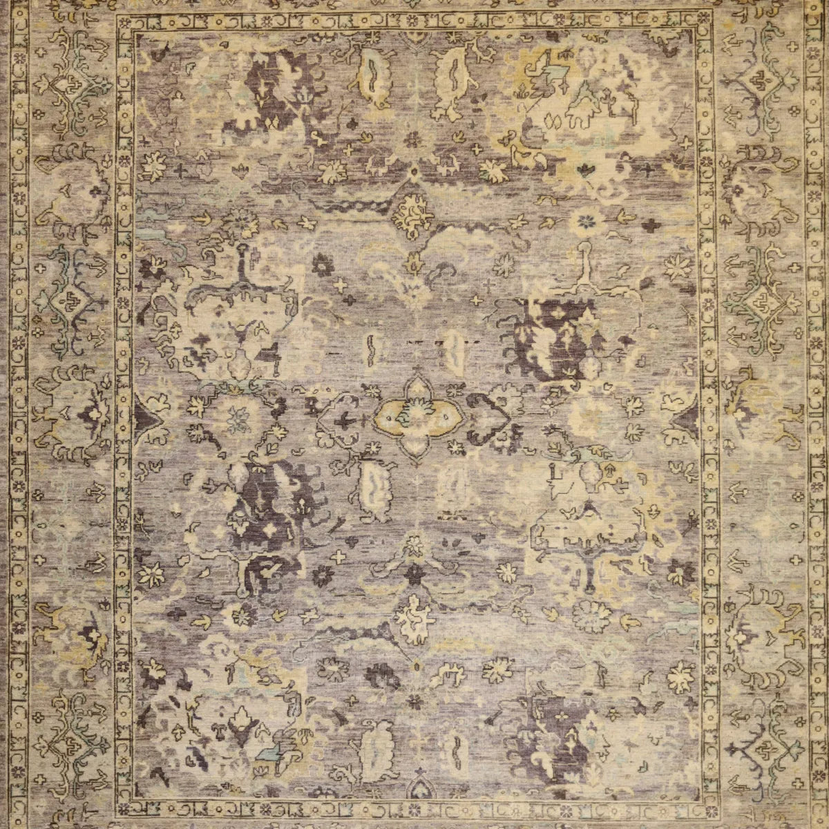 8'0" x 10'0" GRAY AND GRAY MODERN INDIAN MODERN RUG