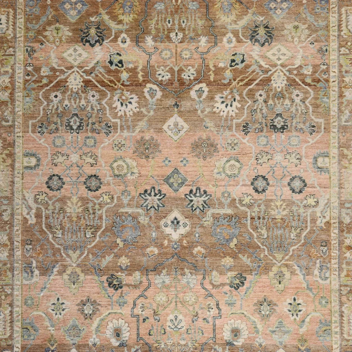 8'0" x 10'0" BROWN AND BROWN MODERN INDIAN MODERN RUG