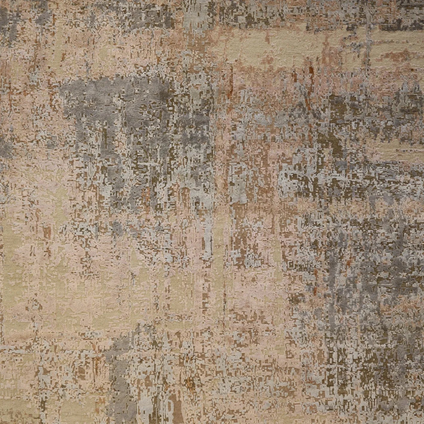 8'0" x 10'0" GRAY AND PINK MODERN INDIAN MODERN RUG