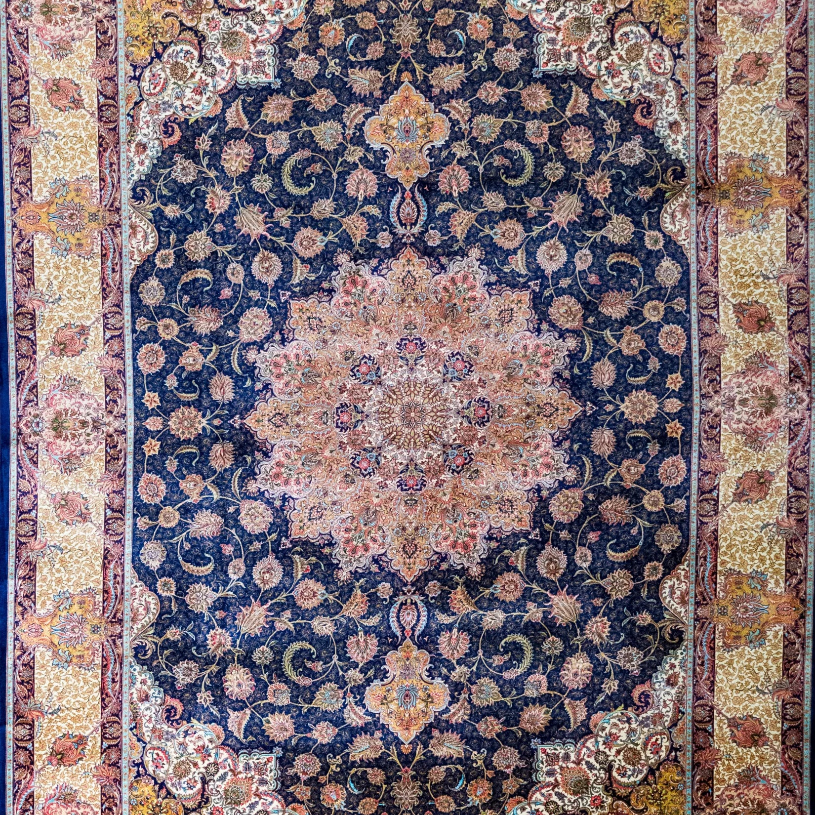 6' 7" x 9' 10" - MULTICOLOR AND MULTICOLOR MACHINE MADE FLORAL TURKISH RUG ( 200 x 300 CM )