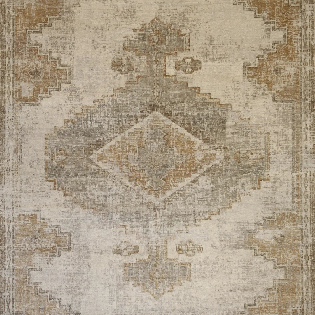 8' 0" x 10' 0" - BEIGE AND TAN MODERN MODERN INDIAN RUG