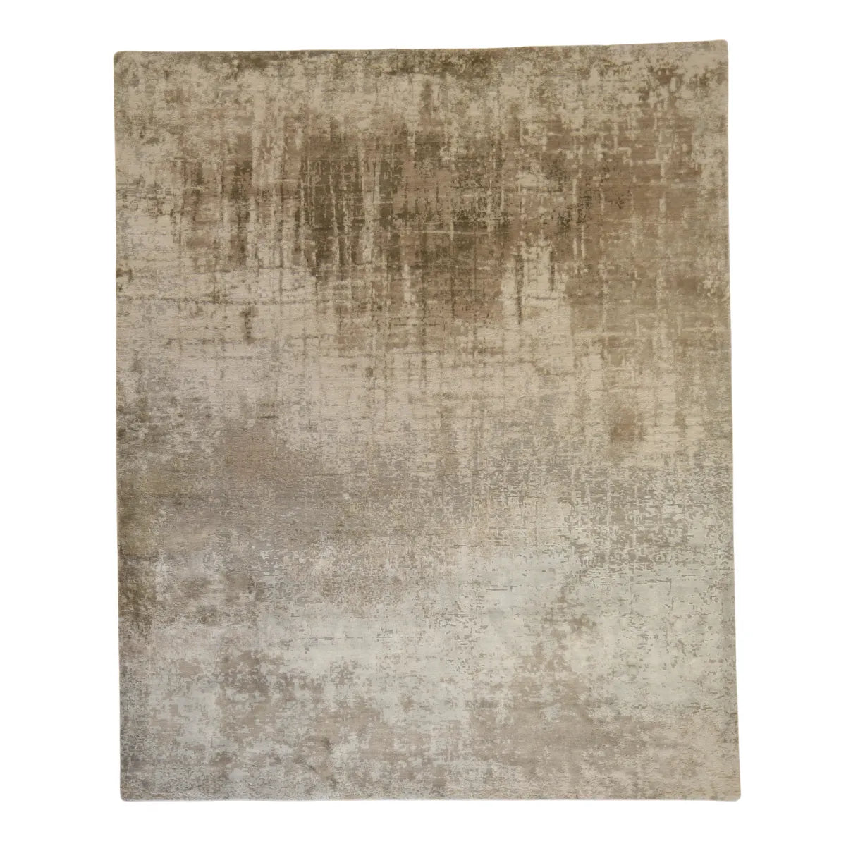 8' 0" x 10' 0" - GRAY AND SILVER MODERN MODERN INDIAN RUG