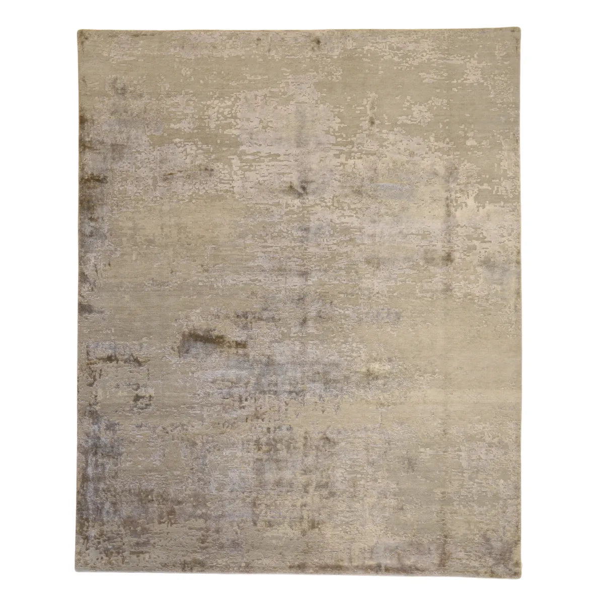 8' 0" x 10' 0" - GRAY AND TAUPE MODERN MODERN INDIAN RUG