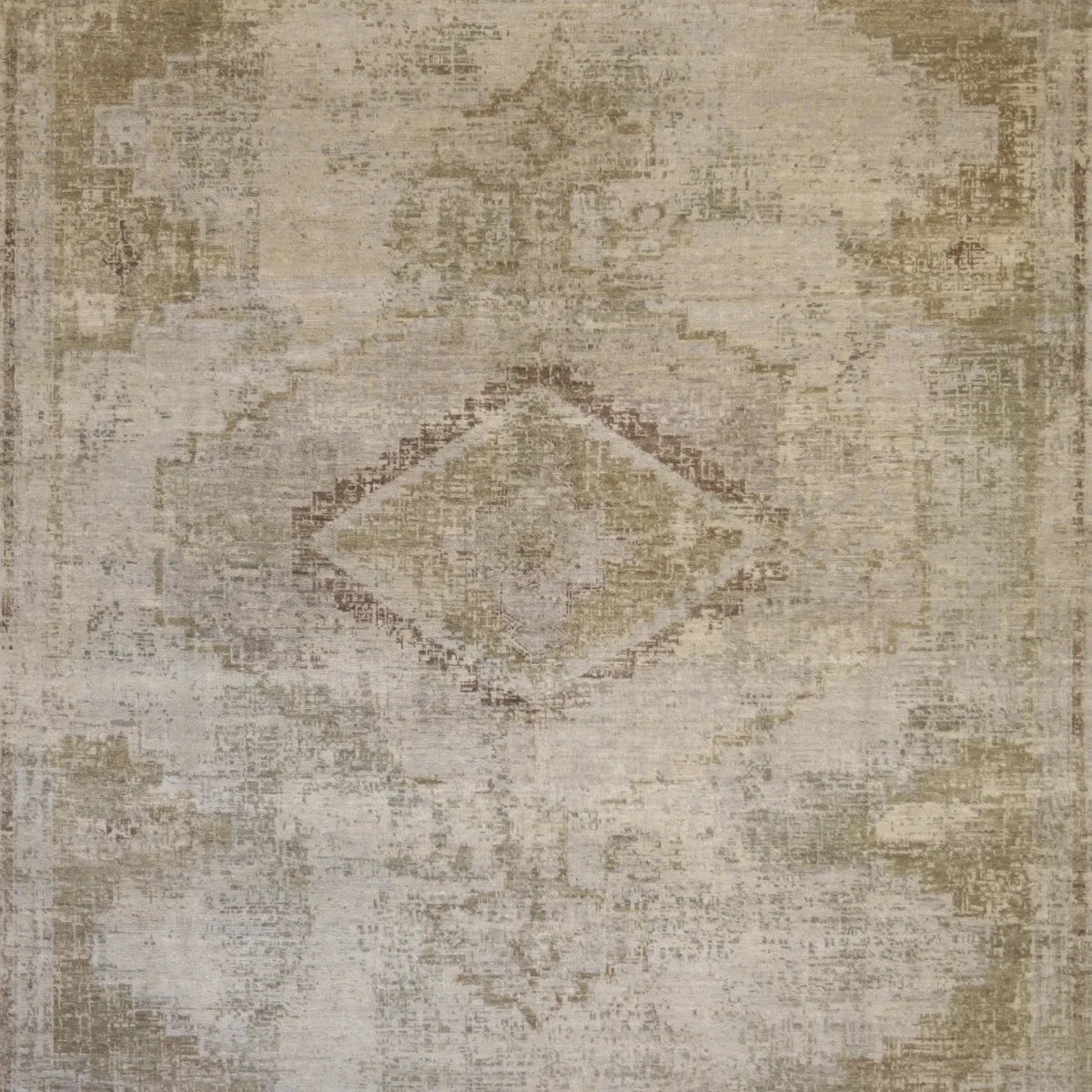 8' 0" x 10' 0" - BROWN AND TAN MODERN MODERN INDIAN RUG