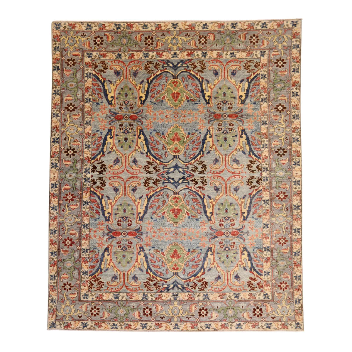 8' 2" x 10' 0" - BLUE AND BLUE BIJAR GARDEN AFGHANI RUG