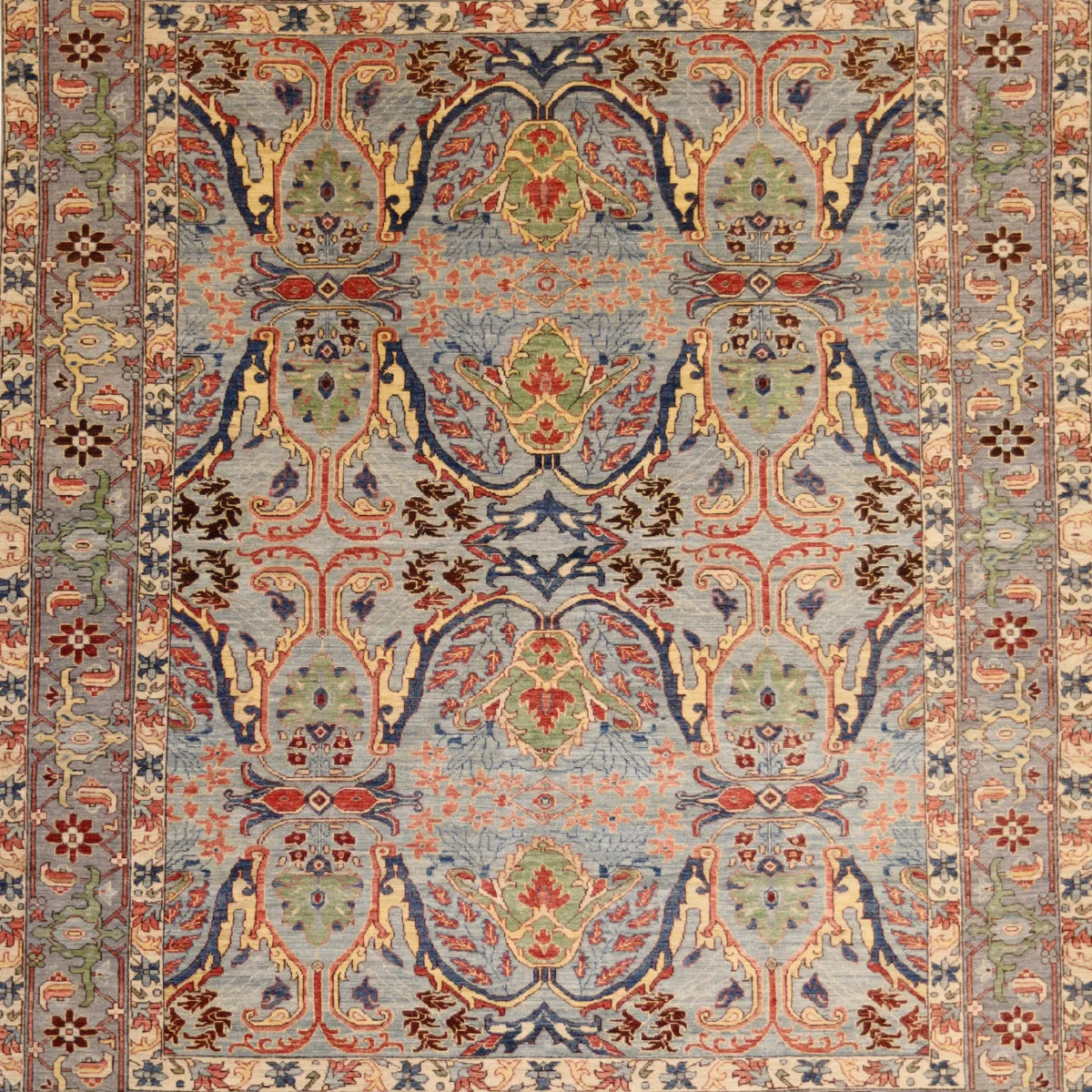 8' 2" x 10' 0" - BLUE AND BLUE BIJAR GARDEN AFGHANI RUG