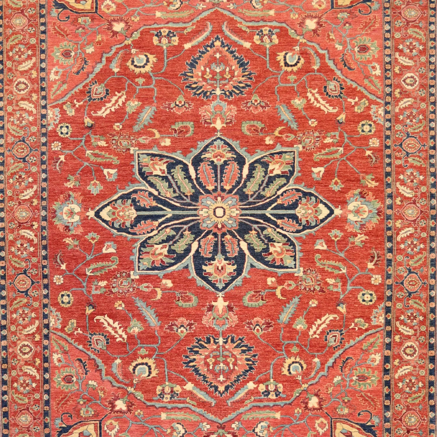 10'   0" x  13'  11" ROSE AND ROSE FARAHAN GEOMETRIC AFGHANI RUG
