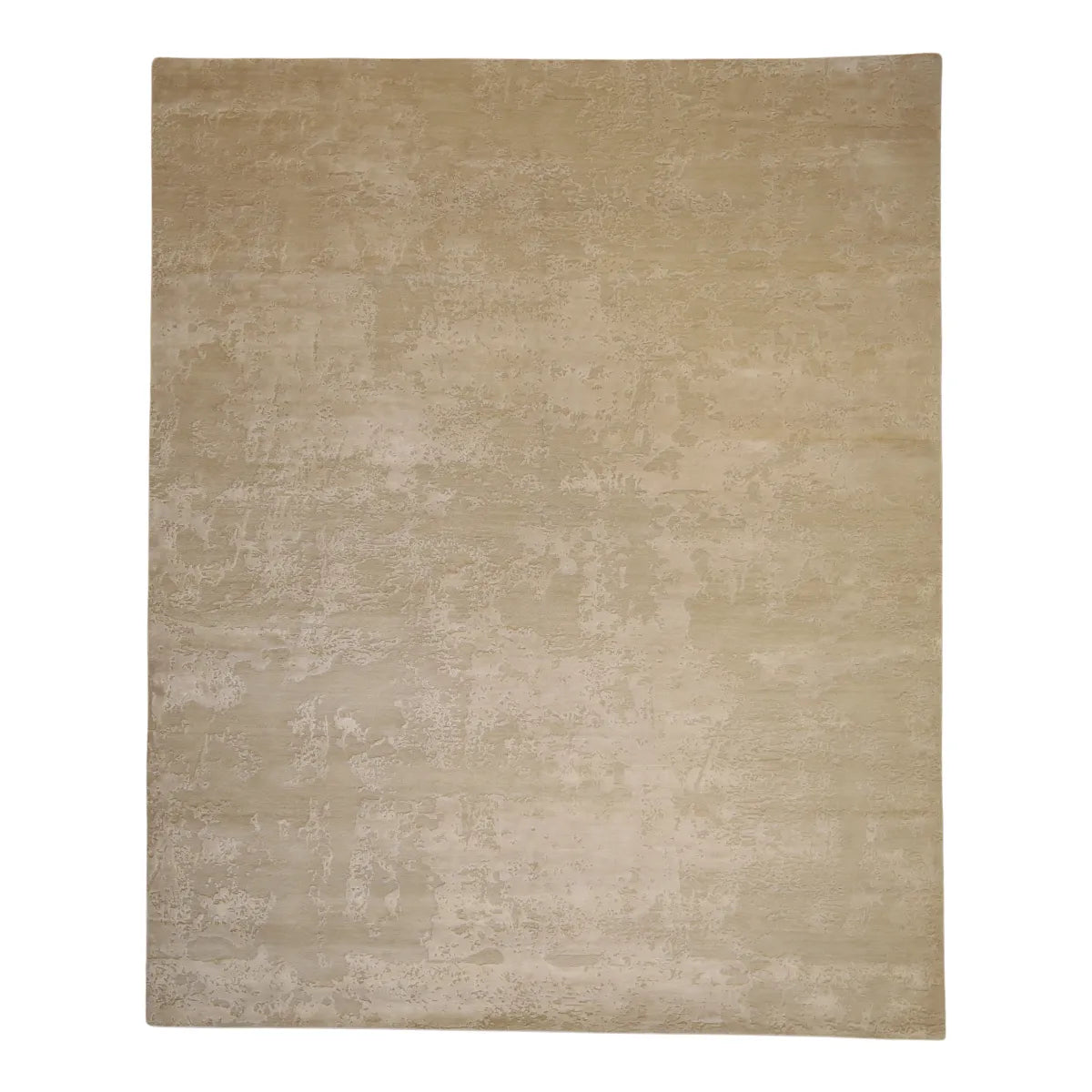 8' 2" x 10' 1" - GRAY AND WHITE MODERN MODERN INDIAN RUG