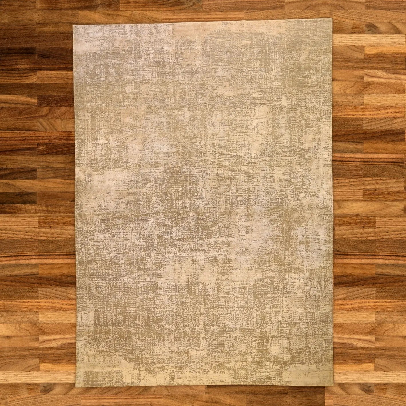 10'0" x 14'0" GRAY AND SILVER MODERN MODERN INDIAN RUG
